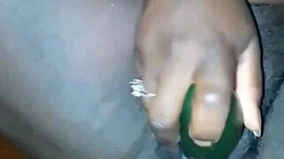 fucking pregnant ebony pussy with cucumber in full video