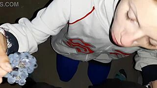 my russian neighbor thanks me with hairy beaver cunnilingus