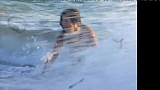 naked girl sunbathing on the public beach