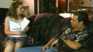 julia inhales the cock and spreads her bare shaven pussy for her boyfriend, want to see?