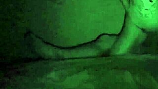 Watch This Brunette Couple's Delicious Fuck In The Dark With A Well-Endowed Guy!