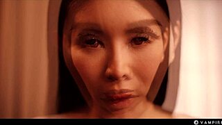 Nancy Ace strips under vampire mind control for Rikako Katayama!