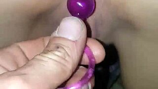 Feeling intense pleasure from anal bead play with toys in deep assfucking sensations