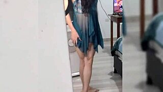 Pretty latina dances in lingerie, you won't believe what happens next 😉