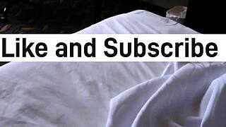 Beautiful step-mom in glasses rides her son's virginity away on a family vacation before college, her small tits bouncing seductively.