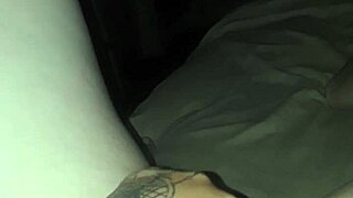 a woman masturbates her pussy in a homemade scene