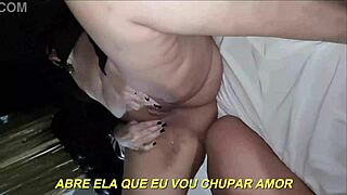 Wife Gets Creampie While Cuckold Eats Cum