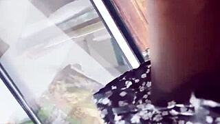 Did you see that upskirt under her skirt while spying in the store?