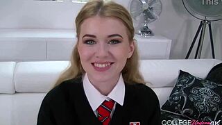 misha cross strips lingerie and fucks her boyfriend's cock hard