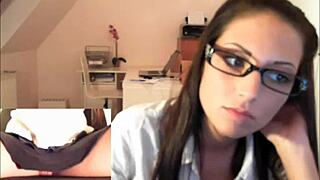 cute girl plays with cock on webcam