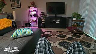 Step mom riding cock pounded by step son?