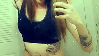 hot tranny in satin panties touches her clitty