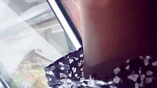 Did you see that upskirt under her skirt while spying in the store?