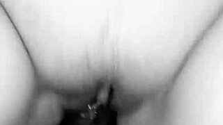 She rides that big black cock hard.