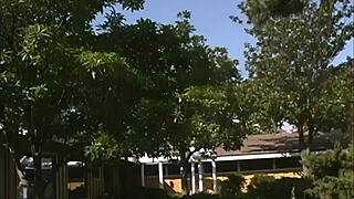 Dee and Holly's interracial lesbian encounter with strapon and oral.