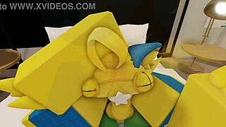 毛茸茸情侣在Roblox房子里性交。