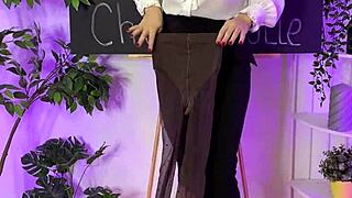 Sexy Mature Blonde In See-Through Lingerie Dances With Big Ass And Heels