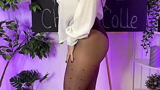 Sexy Mature Blonde In See-Through Lingerie Dances With Big Ass And Heels