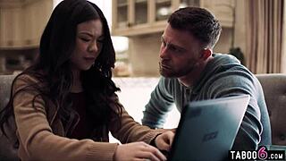 asian teen lulu chu hears milf slimthick vic with roommate seth gamble.