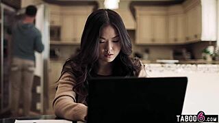 asian teen lulu chu hears milf slimthick vic with roommate seth gamble.