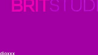 Hot British teen gets spitroasted with double penetration and cumshot