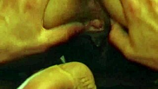 Blonde Mature MILF's Hairy Pussy Fumbled by Two Cocks.