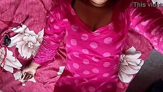 Curvy Indian desi bhabhi flaunts her fat ass and chubby body in jeans and bra for her boyfriend