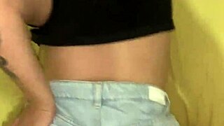 Amateur Girl Gets Anal Without Removing Shorts!