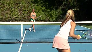 Two beautiful girls muff diving so hot! 😍 With strapon and toys, amazing.