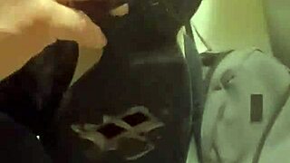 my friend has fun destroying my sneakers in this casual video