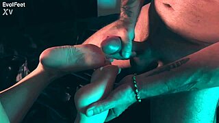 Dirty old man dominates tight pussy and small feet