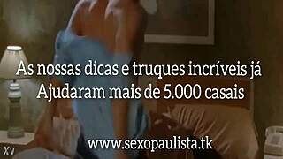 Delicious brunette meets with two people.