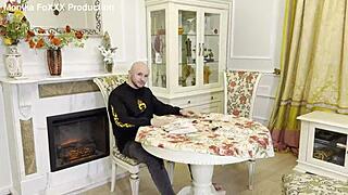 Monika Fox gangbanged by 3 friends in lotto game! Anal deepthroat and facial.