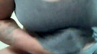 Tattooed Brunette Plays With Dildo, Her Tits Bouncing As She Fucks It Hard.