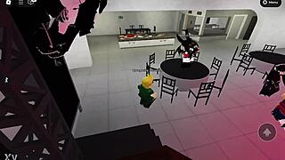 Dancing with naughty girls in the roblox party hall feels so exciting