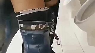 giving ass in school bathroom to two teachers