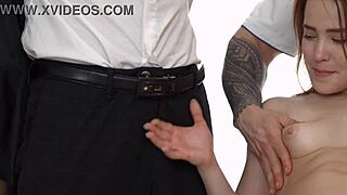 Flexible Nicole Murkovski enjoys massage and threesome action!