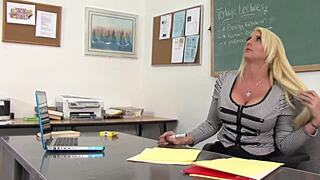 hot blond teacher fucks bbc.