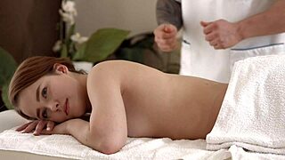 Flexible Nicole Murkovski enjoys massage and threesome action!