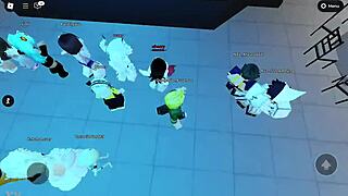 Dancing with naughty girls in the roblox party hall feels so exciting