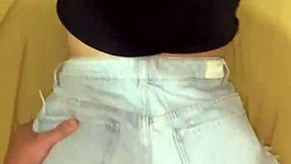 Amateur Girl Gets Anal Without Removing Shorts!