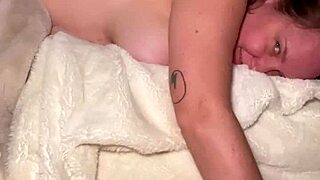 Avril showers gets prone bone fuck in shower with hairy pussy creampie