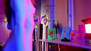 Stunning Cute Girl Teases with Dildo and Vibrator Until She Cums Hard on Monster Cock