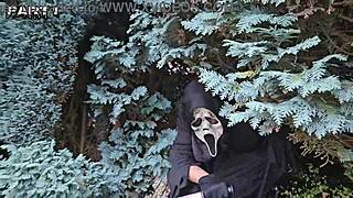 Five girls in costumes lick pussies and strap-on fuck asses at Halloween party with Alice Maze and Irogenia.