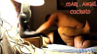 My lover shows my cuckold husband how to fuck me right in this intense anal session