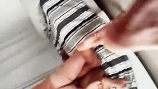 Fixed lover records the creampie action to show the cuckold husband what his wife does with big cock