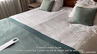 Step mom helps with sons accidental boner in hotel shower during family emergency support