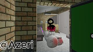 Guy fucked friend with big cock in public toilet like roblox