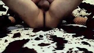 Slender Mature Wife in Stockings Enjoys Anal Fucking with Husband's Friends in Homemade Pov