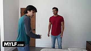 Will step-son and best friend convince petite step-mom Katrina Colt for taboo threesome fuck?